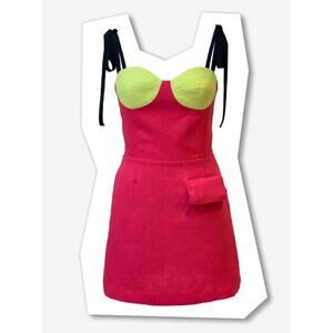 Into the Night Festival Mini Dress Small NWOT Adjustable Tie Straps